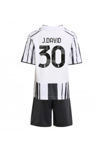 Fotbalové Dres Juventus Jonathan David #30 Dětské Domácí Oblečení 2025-26 Krátký Rukáv (+ trenýrky)